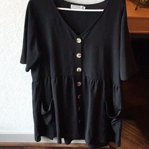 Belongsei Black Babydoll Dress